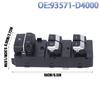 Driver Window Switches Button Panel for Replacement Use, 4 Button Layout with Upper Lock Buttons, ABS Housing, Part 93571D4000 for Repair Work