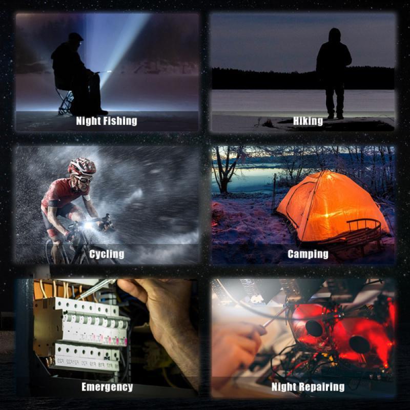 NOVÁ 2/1ks Mini LED svítilna Pracovní svítilna 4 režimy svícení 2000 lumenů přenosná kapesní svítilna Klíčenky USB dobíjecí venkovní kemping Malá svítilna