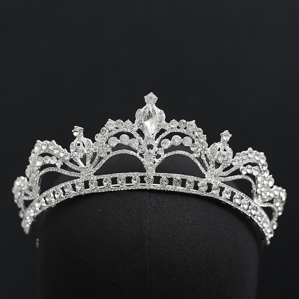 Europäische und Amerikanische Brautkrone Legierung Strass Barockkrone Hochzeit Geburtstag Abschlussfeier Accessoires Kopfschmuck