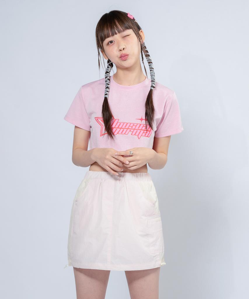 UNUSUALNORMAL Windy Symbol Skirt _ Pink