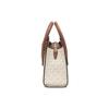Michael Kors MK Gabby Logo Print Commute Schoudertote Tas Dames tassen Vanille-Wit Bruin 35S3G5GS5B-150