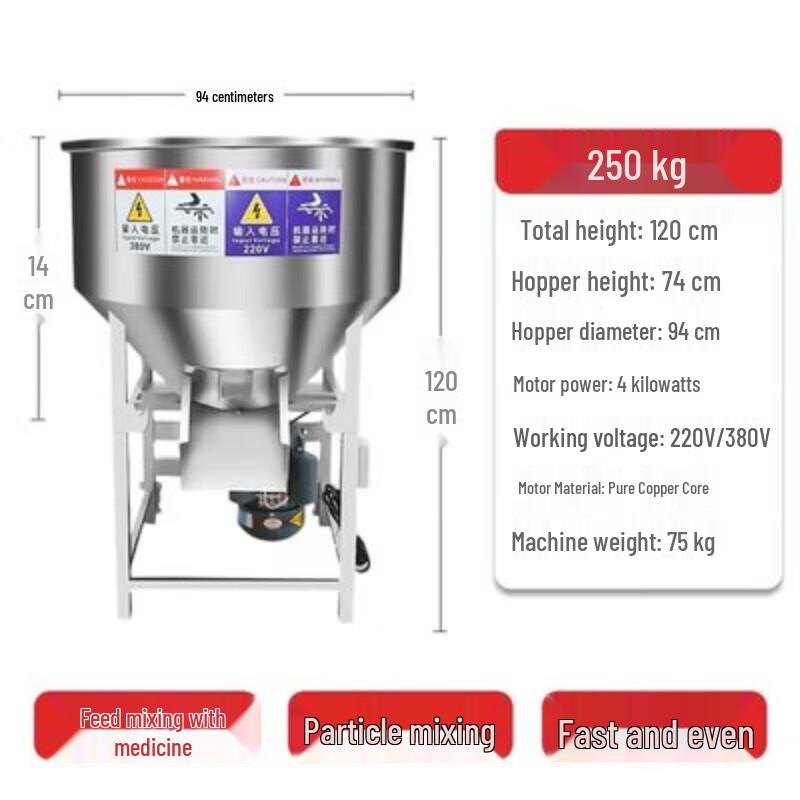 Jing Gong 201 Stainless Steel Industrial Mixer CN plug (adapter included)