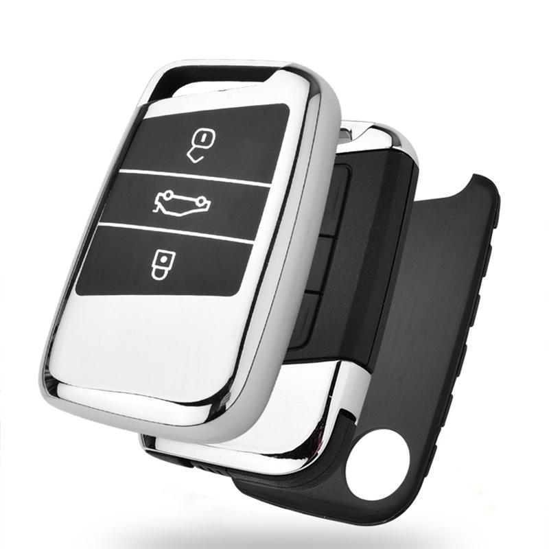 Tpu Car Key Case Cover Shell Fob For Vw Taos Tiguan Atheon Rline Polo Passat B8 For Skoda Kodiaq Octavia Fabia Karoq Seat