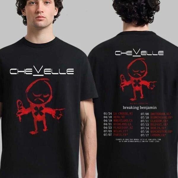Chevelle World Tour 2026 Schedule Dates Two Sided T-Shirt L