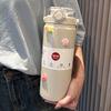 High Value Large Capacity Stainless Steel Thermos Cup Outdoor Fitness Camping Portable Thermal Insulation Cold Portable Straw Water Cup
