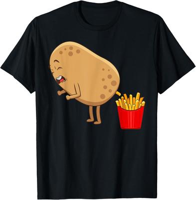 Funny French Fries Designs For Men Women Potato Food Eaters  Unisex T-Shirt Mens Womens Tees Top