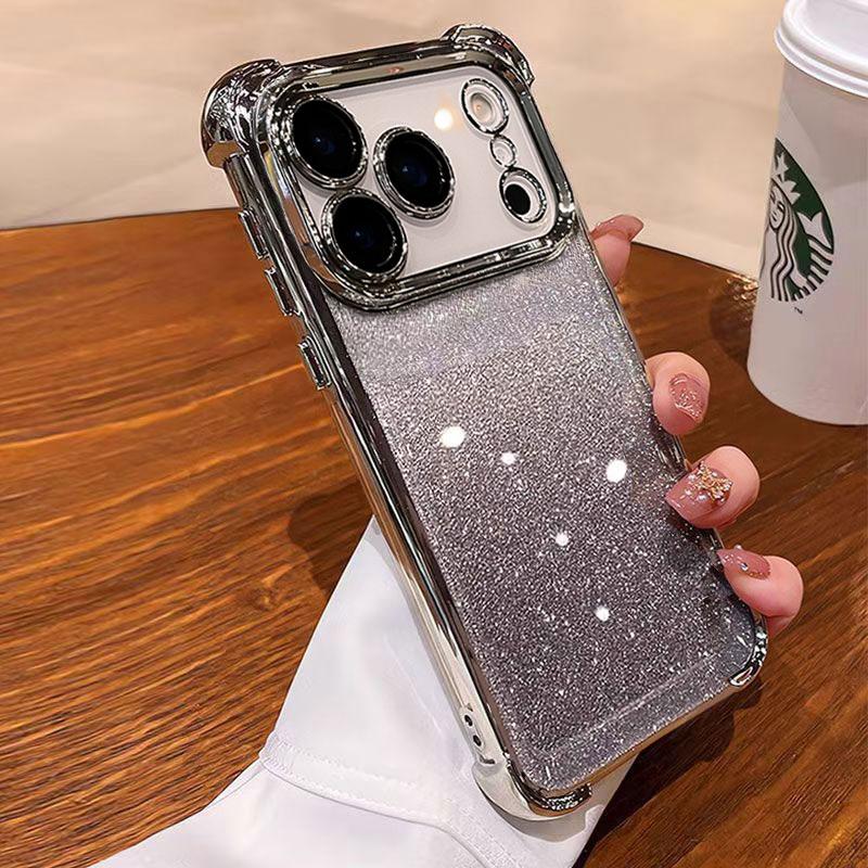 iphone17promax Case Luxury Shiny Cover For iphone 17 pro max air Clear Soft Silicone Shockproof Phone Cases iphone17pro Gift