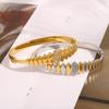 MamacitaSlay Creative Cool Stainless Steel Geometric Open Bracelet Party Popular Waterproof Wrist Jewelry High Quality Jewelry