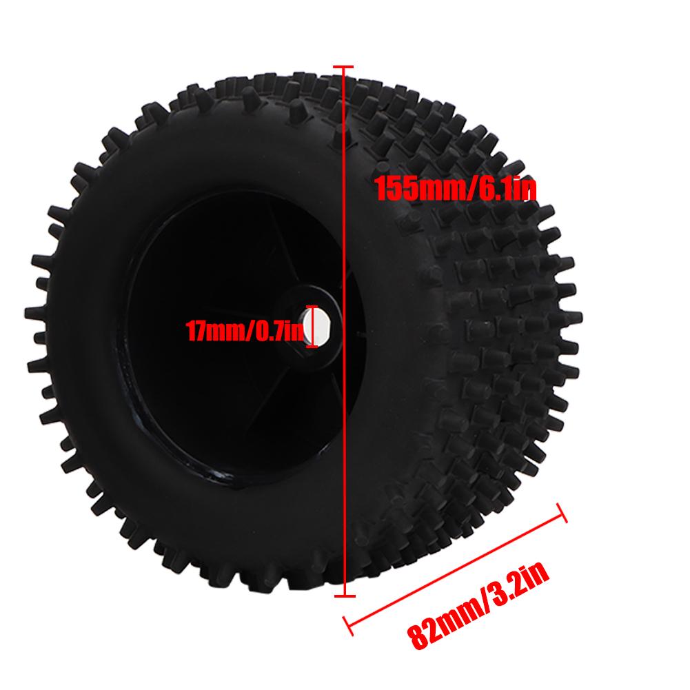155mm Rubber Tire 82mm Hub Wheel Upgrade Parts for  Truck 1/8 RC Racing Car