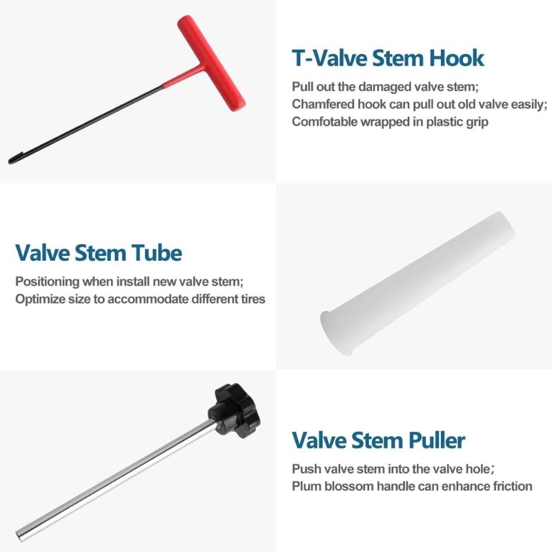 Professional Tire Valves Stem Replacement Tool Set Includes 45 Piece Cores Puller & Installer for Various Vehicle Types
