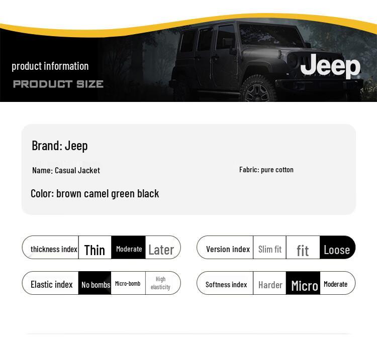 Jeep Herren Warme Fleece-Arbeitsjacke im amerikanischen Stil