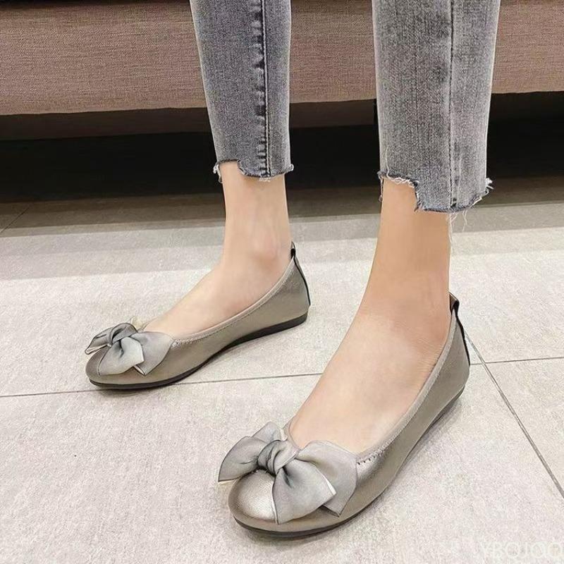 Fashion Soft Soled Comfortable Flat Shoes New Spring Summer Casual Versatile Butterfly Knot Women's Non Tiring Single Shoes
