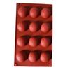 Silicone Mold for Chocolate, Candy, Cake 12 Half Spheres 28x17 cm Non-Stick Baking Mold Food Grade Silicone for Baking Tools TopBazar Brown