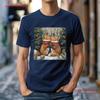 Festive Fox Couple T Shirt Christmas Theme Animal Art Casual Idea Vintage Washed Soft Stretched Stylish Top For Everyday Wear