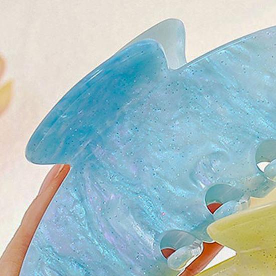 Hair Claw No Slipping Acetate Sheet Strong Grip Medium Size Back Head Hair Clip Large Arc Design Shark Hair Claw Versatile Hair
