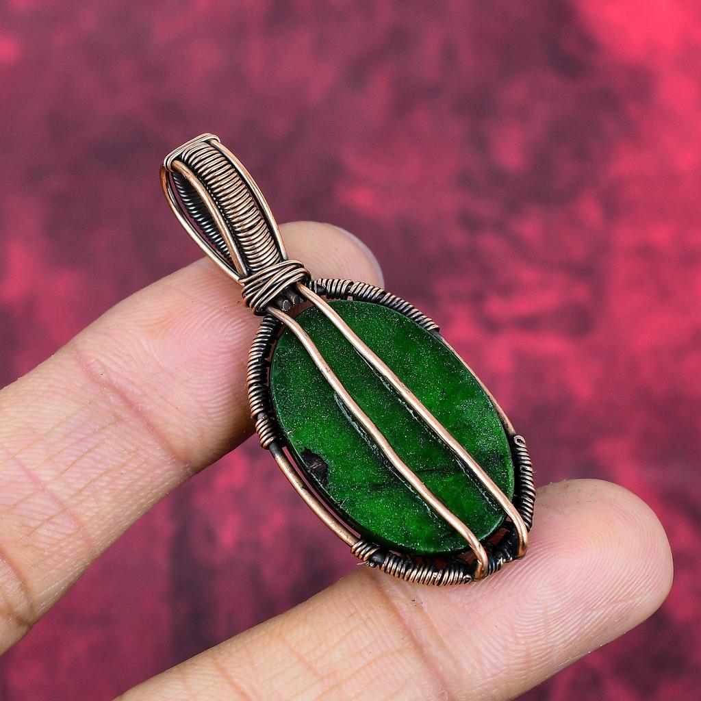 Tree of Life Green Fire Labradorite Pendant Copper Wire Wrapped Pendant Gemstone Pendant Copper Jewelry Anniversary Gifts Handmade Pendant