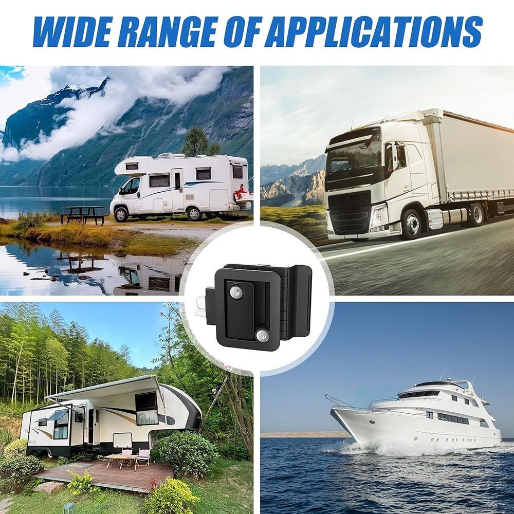 2 Keys Camper Lock Replacement Kit Wear-resistant Entry Door Lock RV Door Lock Motorhome Entrance