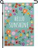 Hello Sunshine Garden Ag Spring Summer Wildower Garden Ag 12x18 Inch Double Sided Small Burlap Yard Ag Botanical Ver WZZ