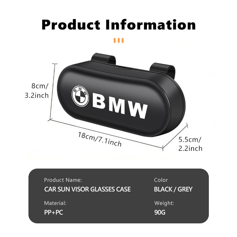 BEKV7 Car Sun Visor Sunglasses Storage Glasses Box Auto Accessories For BMW M3 M5 X3 E93 F10 F20 F30 F40 F15 F25 F26 F31 F49 F86