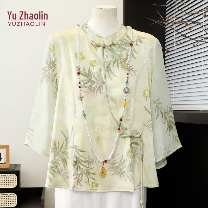 YUZHAOLIN New Chinese Style Mom s Summer Outfit XL