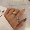 SuChuang Two-Tone Smiley Face Open Index Finger Ring - S925 Sterling Silver, Expressive Design for Women