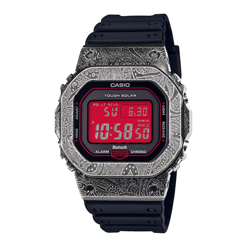 CASIO Унисекс Цифровая серия Красные часы GW-B5600AR-1A- Paisley Rubber Band