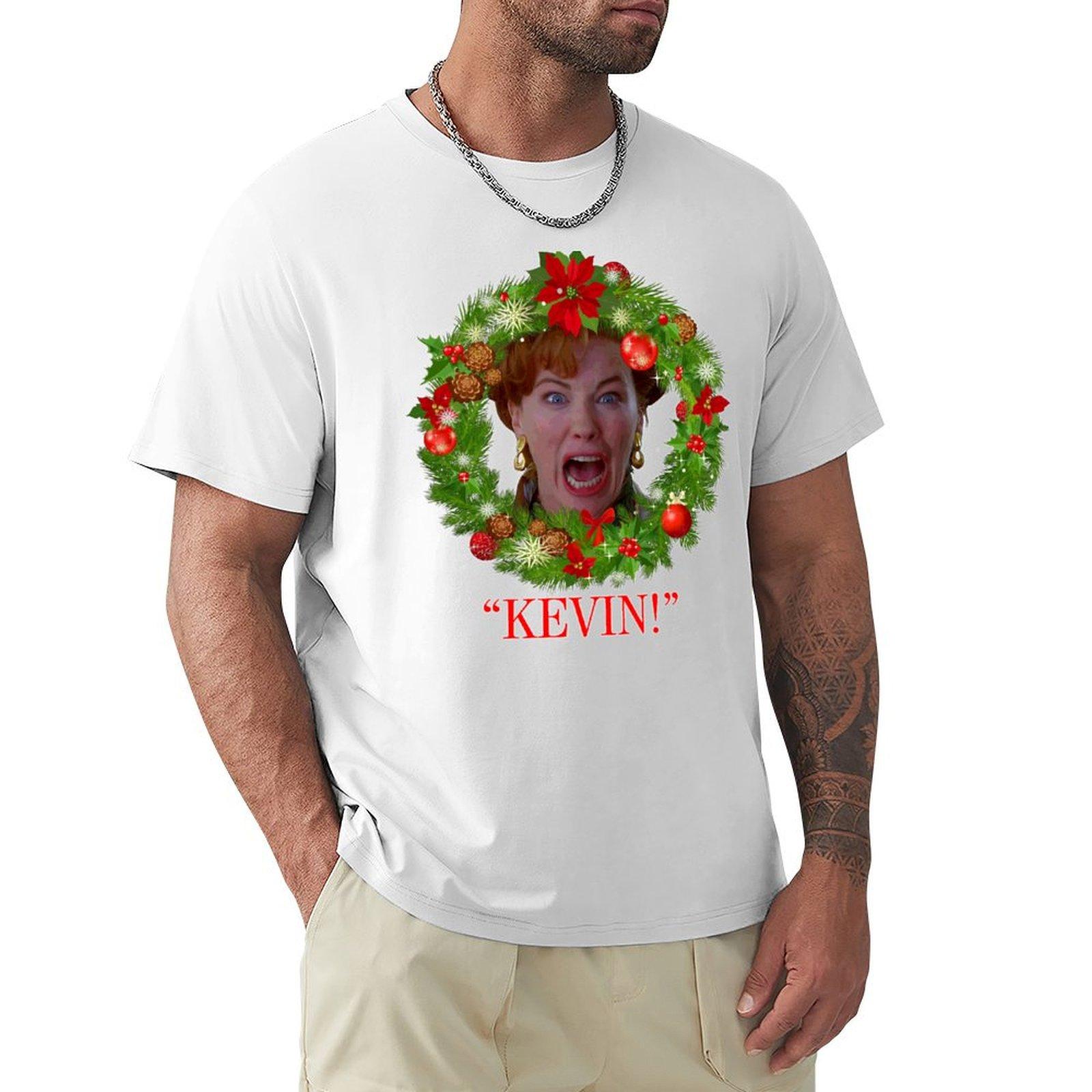 Mom Kevin Homealone Tshirt High Elasticity Sports Tee Shirt S