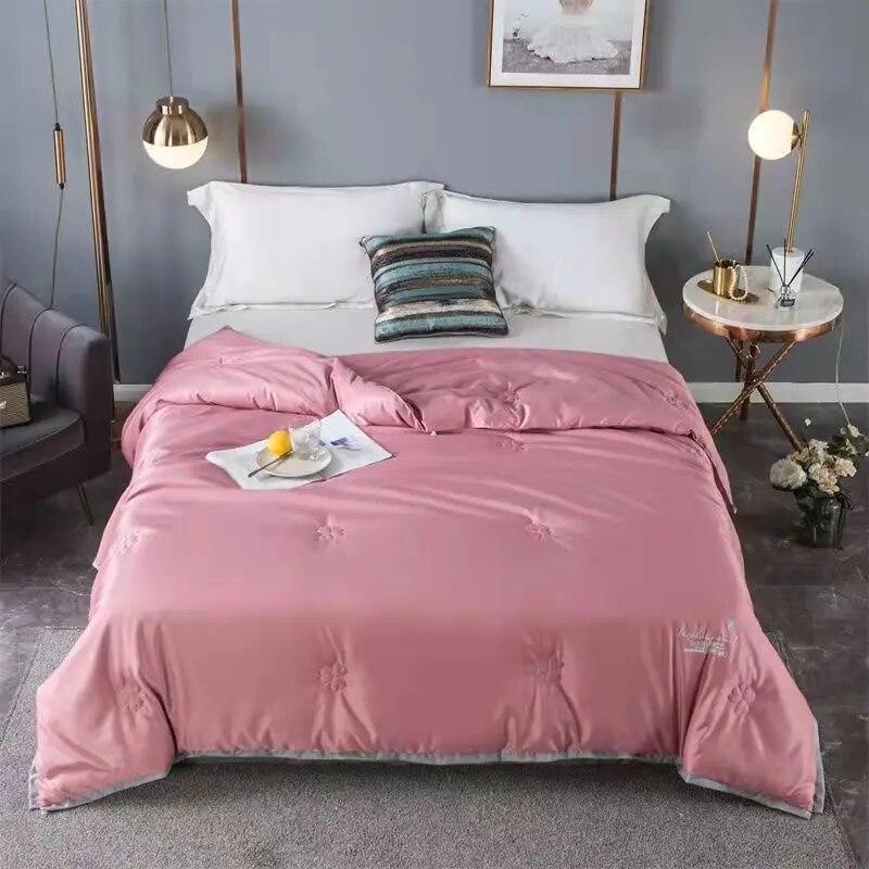 Summer Blanket Quilt Cool Feeling Hyaluronic Acid Skin Beautifying Quilt Washable Twin Queen King Bedding