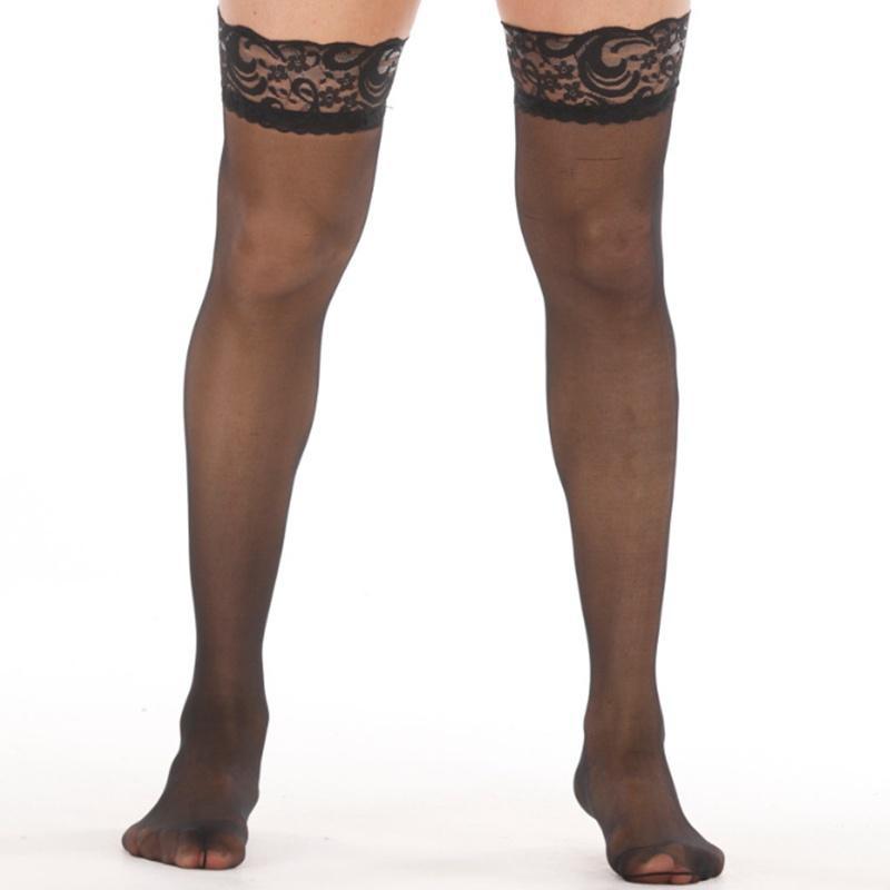 Men Lace Stockings Plus Size Man Silk Stockings Oversize Lace Stockings