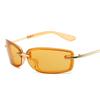 Trendy Y2K Rimless Sunglasses Women Steampunk Goggles Punk Shades UV400 Protection Unisex Outdoor Eyewear