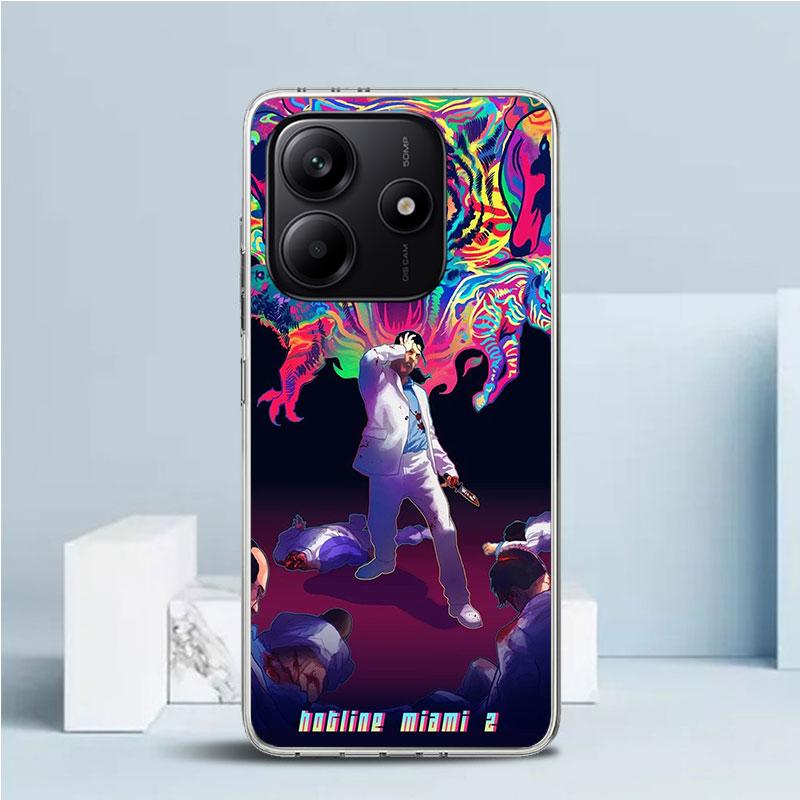 Game Hotline Miami Soft Cover for Xiaomi Redmi Note 15 14 13 12 Pro Plus Phone Case 14S 11S 11T 11E 10S 10 4G Pattern Shell Redm