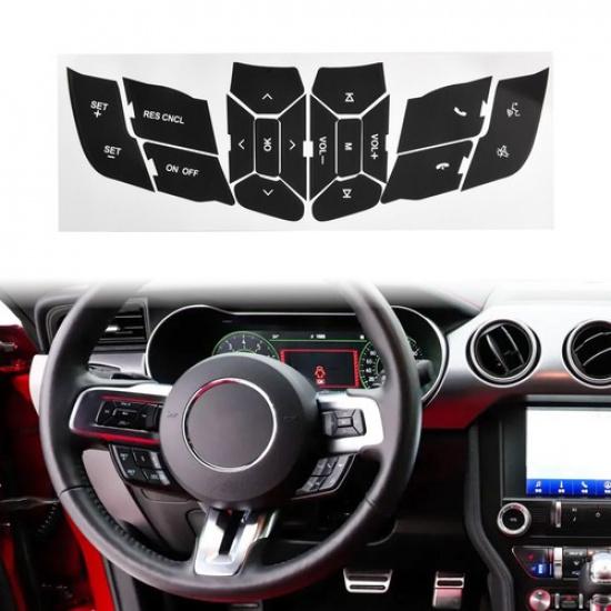 Steering Wheel Button Decal for FORD For MUSTANG Models from 2015 to 2018