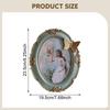Oval Vintage Photo Frame Card Holder Desktop Resin Picture Hanging or Tabletop Display for Living