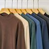 Men's Double-Sided German Velvet Long-Sleeve T-Shirt with Half-High Collar - Warm, Thick Autumn/Winter Base Layer