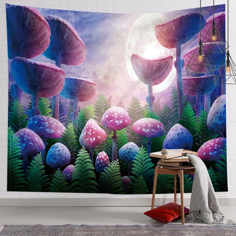 Mushroom Tapestry Wall Decor Boho Decor Psychedelic Hippie Boho Tapestry Decor Witchcraft Wall Covering Decor
