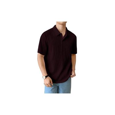 Leriya Fashion Oversized Fit T Shirt for Men| T Shirt for Men| Drop Shoulder TShirt for Men (Small, Burgund