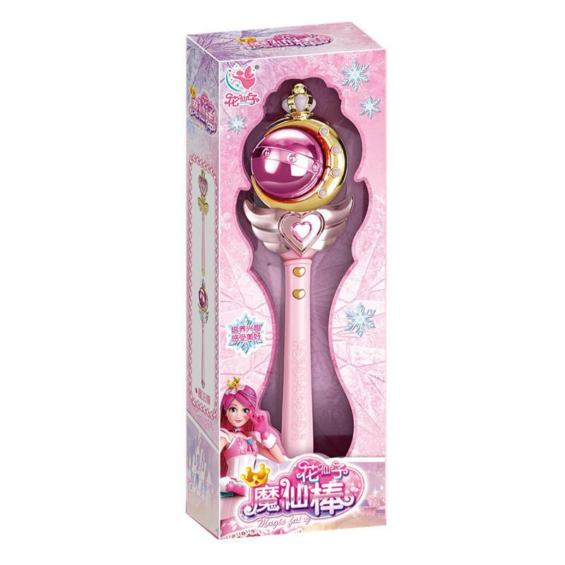 40CM Flower Fairy Glowing Sound Effects Stars Magic Wand Children Play Princess Costume Props Dollhouse Party Favor For Girls
