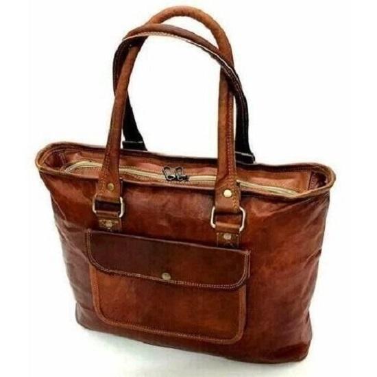 

Сумка ручной работы кошелек винтажная натуральная кожа на плечо тоут женская сумка-саквояж 15 x 11 x 4 in