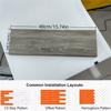 10 pcs 15x40cm wood grain PVC floor tiles, self-adhesive wear-resistant flooring, suitable for bedroom and home decoration