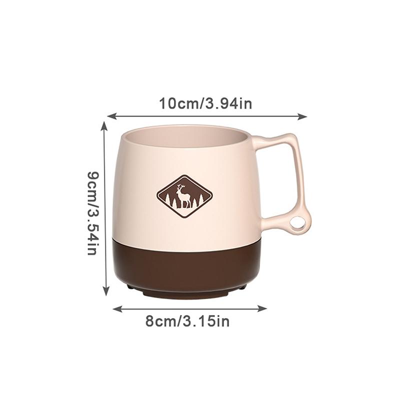 Camping Cup Non-Slip Grip Large Capacity With Lid Outdoor Camping Mugs Coffee Cups For Travel Hiking Backpacking Fishing