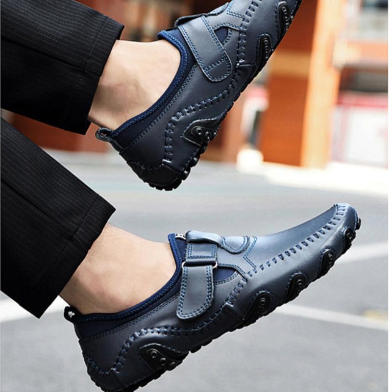 Moda makosen ayakkabı erkekler hakiki yumuşak rahat Slip-on mokasen el yapımı adam rahat ayakkabılar sürücü yürüyüş lüks eğlence