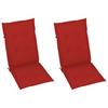 Garden Lounge Chairs 2 pcs. with Cushions Solid Acacia Wood