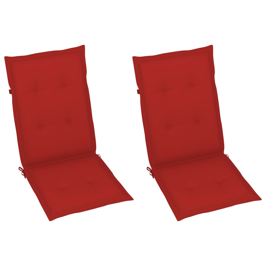 Garden Lounge Chairs 2 pcs. with Cushions Solid Acacia Wood