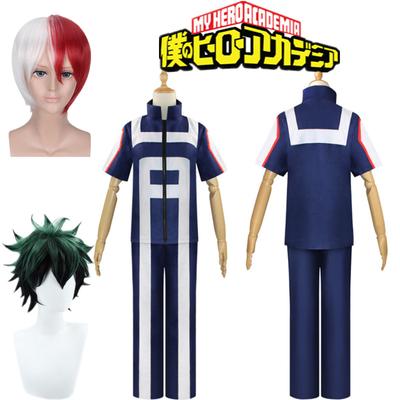 Anime My Hero Academia Boku No Hero Todoroki Shoto Cosplay Costume Men Women School Uniform Gym Suit Tshirt Pants Midoriya Izuku