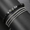 2pcs/Set Fashion Beaded Bracelets for Men And Women with Stone Charm Jewelry Set Best Gift Ideas
