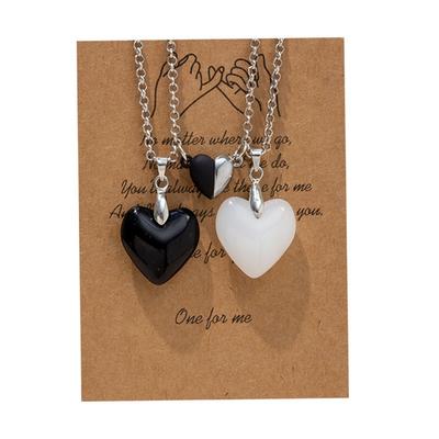 Fashionable Couple Necklace, Personalized Heart-shaped Pendant Suitable For Both Men And Women