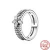New Fashion100 %925 Silver Rings Shining Row Of Zirconia Eternity Rings For Women Engagement Jewelry Anniversary