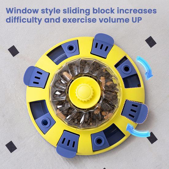 Dispensador de Premios para Mascotas Alimentador Lento Ajustable Perros Juguete de Rompecabezas Interactivo Estimula el Instinto de Búsqueda de Comida para Gatos Entrenamiento Y Enriquecimiento