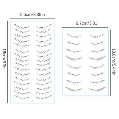 2023  Lower False Eyelash Tattoo Stickers Ladies Eyelash Stickers Girls Eye Stickers Makeup Tools
