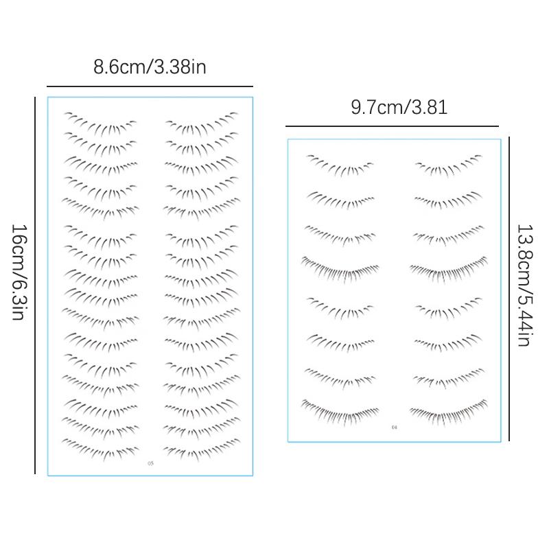 2023 Lower False Eyelash Tattoo Stickers Ladies Eyelash Stickers Girls Eye Stickers Makeup Tools